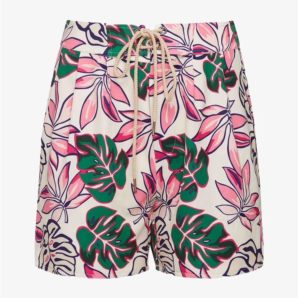 SER.O.YA Bree Swim Shorts In White Tropical - Picture 2 of 6